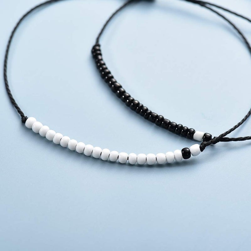 MANVEN Gifts for Him Husband friend Relationship Distance Matching Bracelets for Couples Gifts Best Friends His and Hers Pinky Promise Bracelet for Teens Women Mens - Image 3